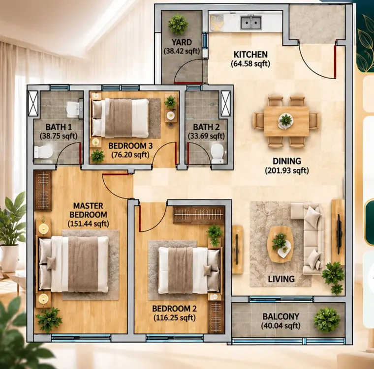 Type B floor plan