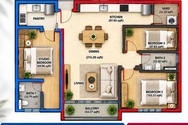 Type D floor plan
