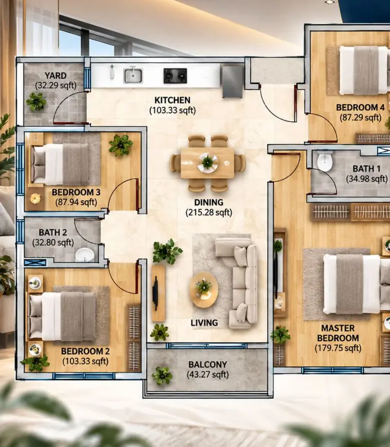 Type E floor plan